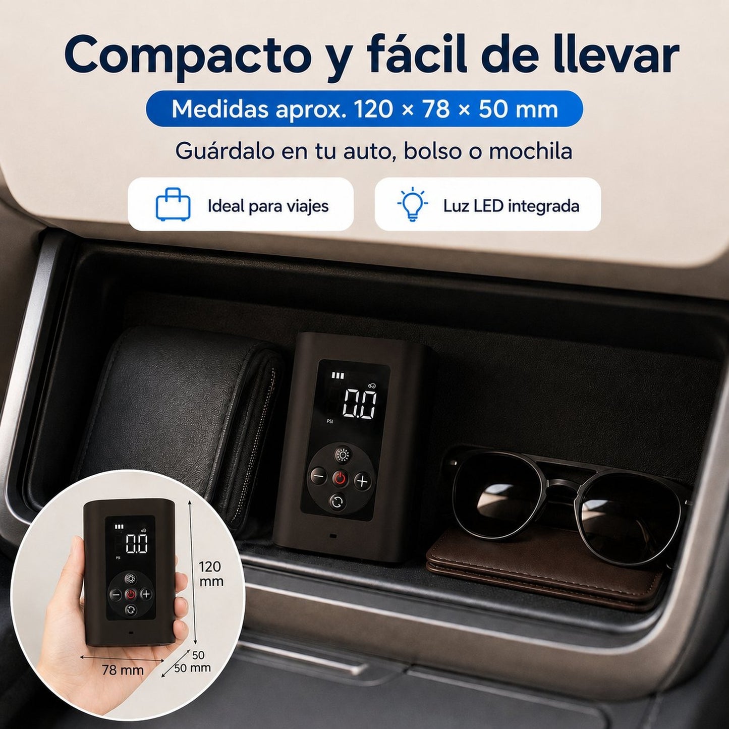 Compresor Portátil con Batería